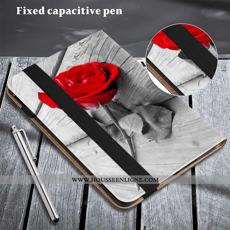 Étui Samsung Galaxy Tab S10 Plus / S9 Plus / S9 FE Plus Motif Rose