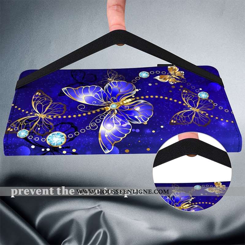 Étui Samsung Galaxy Tab S10 Plus / S9 Plus / S9 FE Plus Papillon Diamant