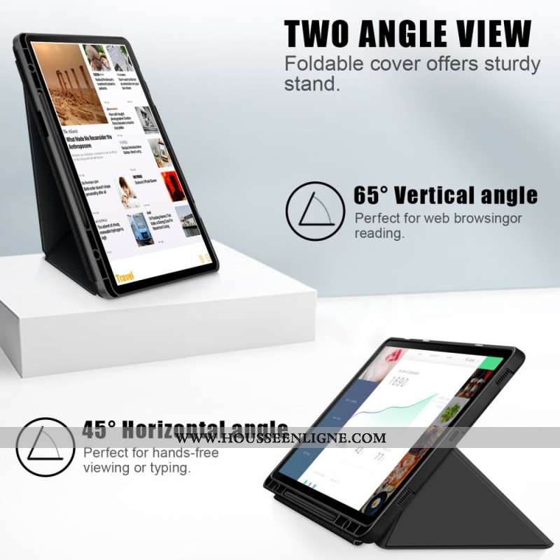 Étui Samsung Galaxy Tab S10 Plus et S9 Plus Support Origami