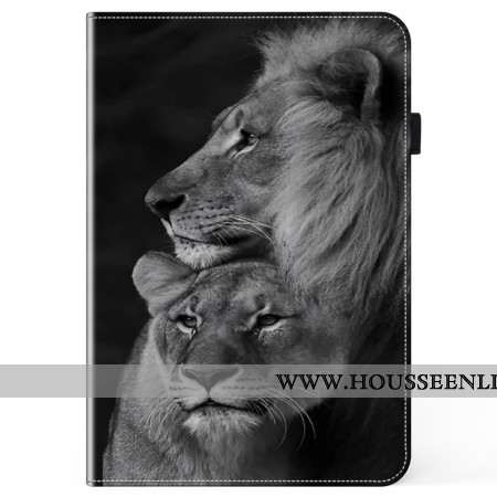 Étui Samsung Galaxy Tab S10 Ultra / S9 Ultra Couple de Lions