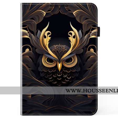 Étui Samsung Galaxy Tab S10 Ultra / S9 Ultra Hibou Doré