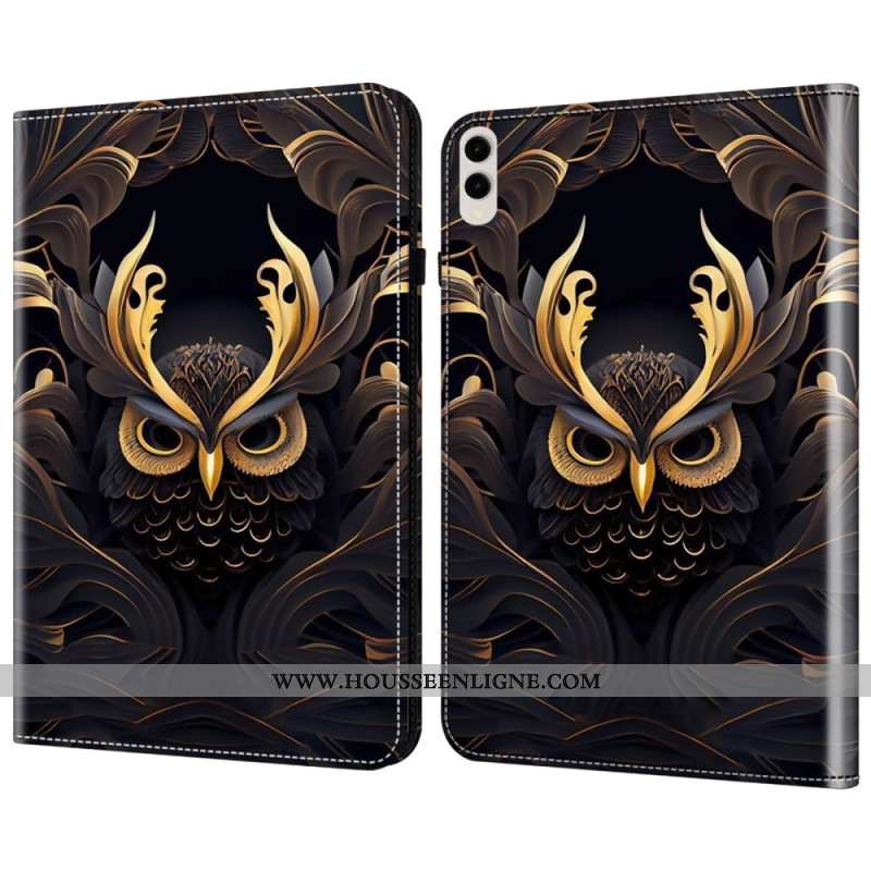 Étui Samsung Galaxy Tab S10 Ultra / S9 Ultra Hibou Doré