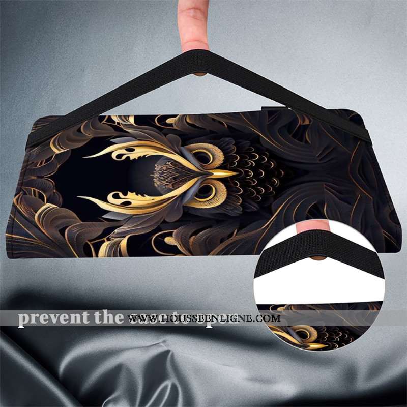 Étui Samsung Galaxy Tab S10 Ultra / S9 Ultra Hibou Doré