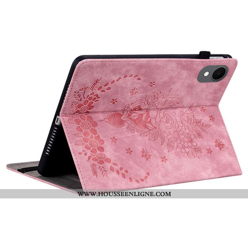Étui Samsung Galaxy Tab S11 Effet Daim Florale