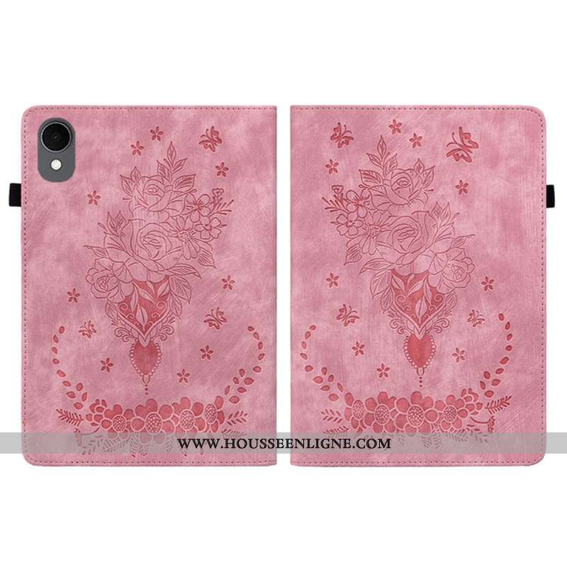 Étui Samsung Galaxy Tab S11 Effet Daim Florale