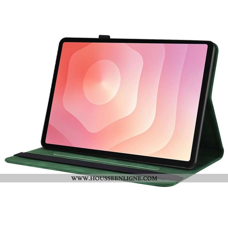 Étui Samsung Galaxy Tab S11 Effet Daim Papillon