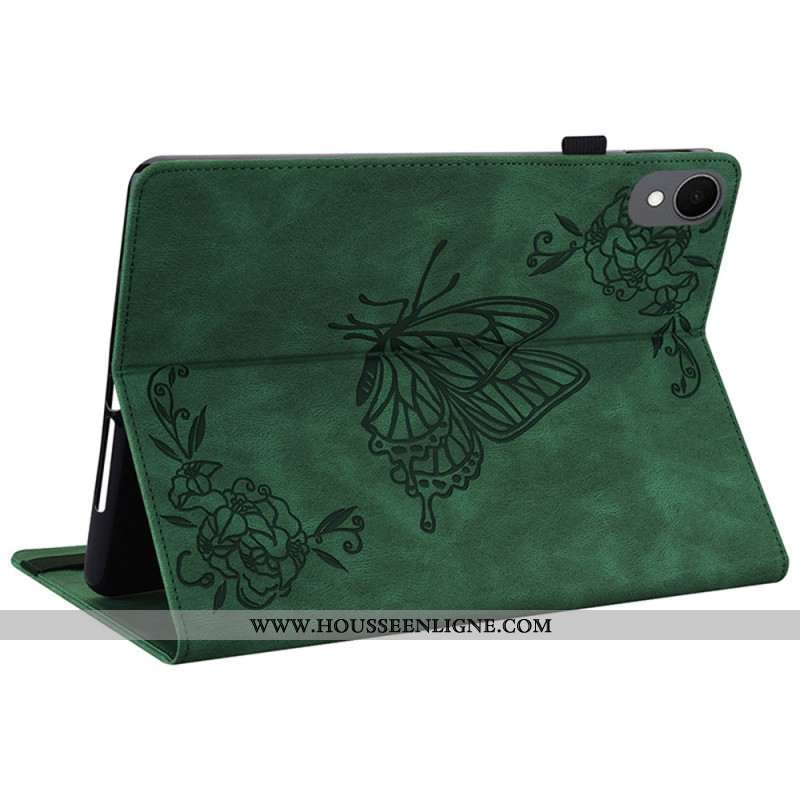 Étui Samsung Galaxy Tab S11 Effet Daim Papillon