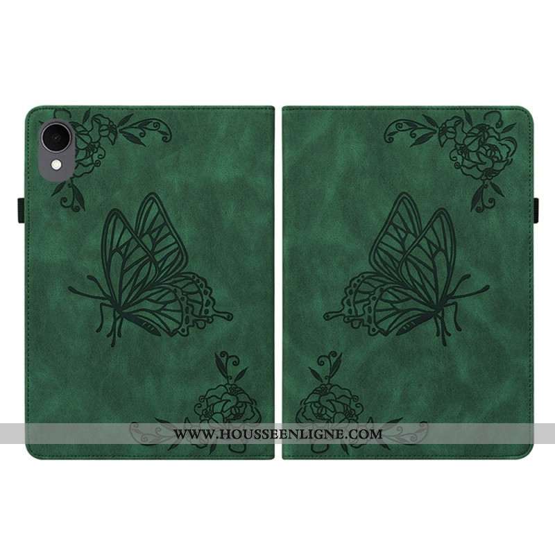 Étui Samsung Galaxy Tab S11 Effet Daim Papillon