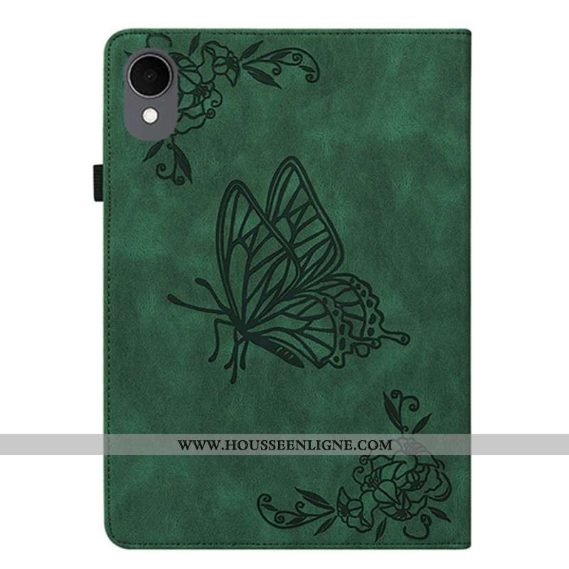 Étui Samsung Galaxy Tab S11 Effet Daim Papillon