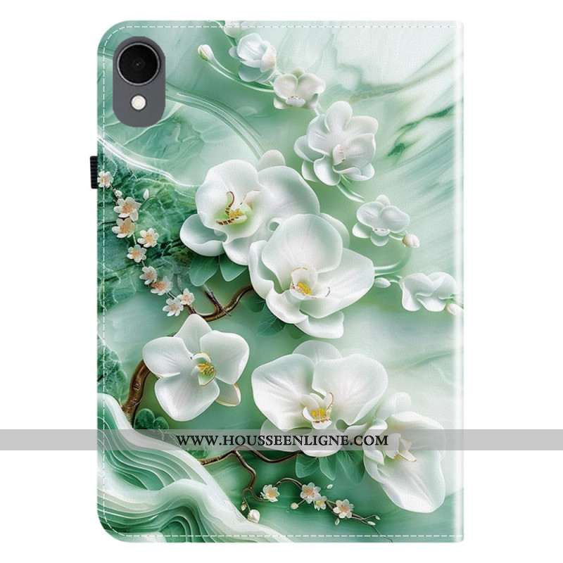 Étui Samsung Galaxy Tab S11 Fleurs de Jade