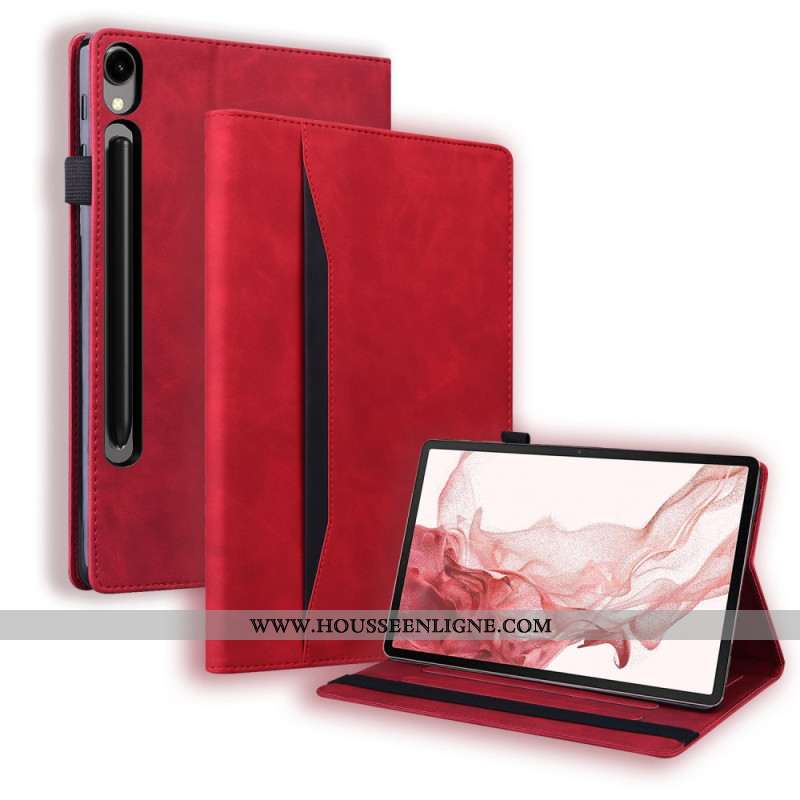 Étui Samsung Galaxy Tab S11 / S10 Lite / S10 FE / S9 / S9 FE / S8 / S7 Porte-Stylet et Pochette Fron