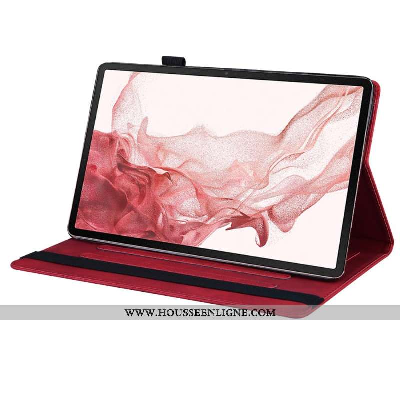 Étui Samsung Galaxy Tab S11 / S10 Lite / S10 FE / S9 / S9 FE / S8 / S7 Porte-Stylet et Pochette Fron