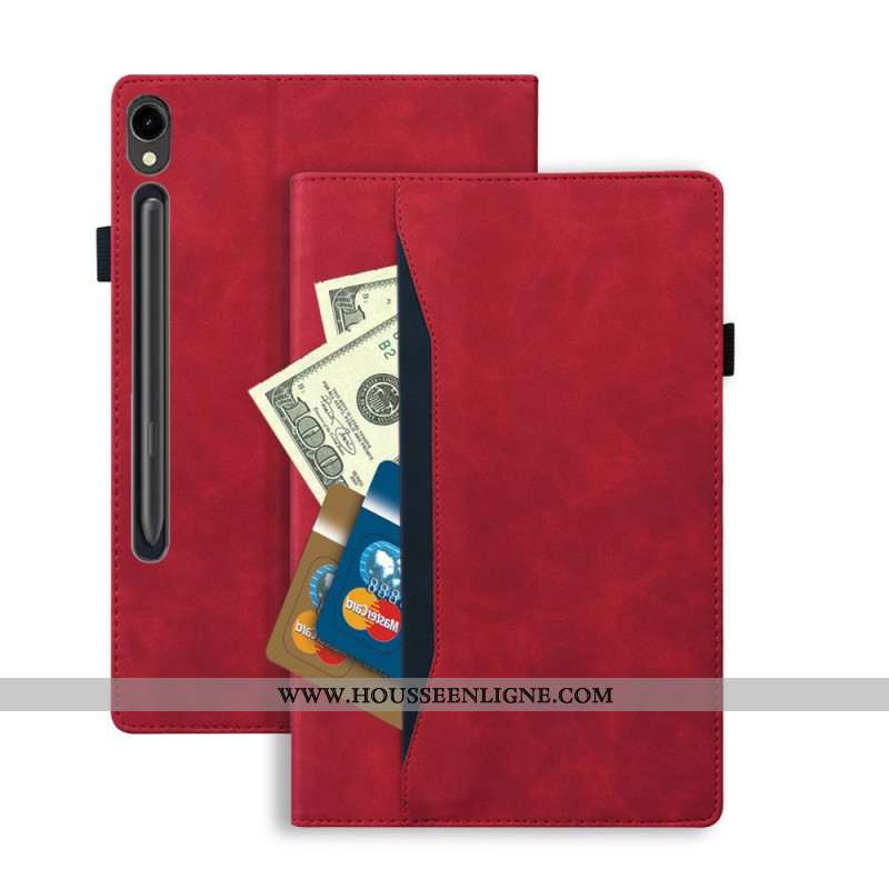 Étui Samsung Galaxy Tab S11 / S10 Lite / S10 FE / S9 / S9 FE / S8 / S7 Porte-Stylet et Pochette Fron