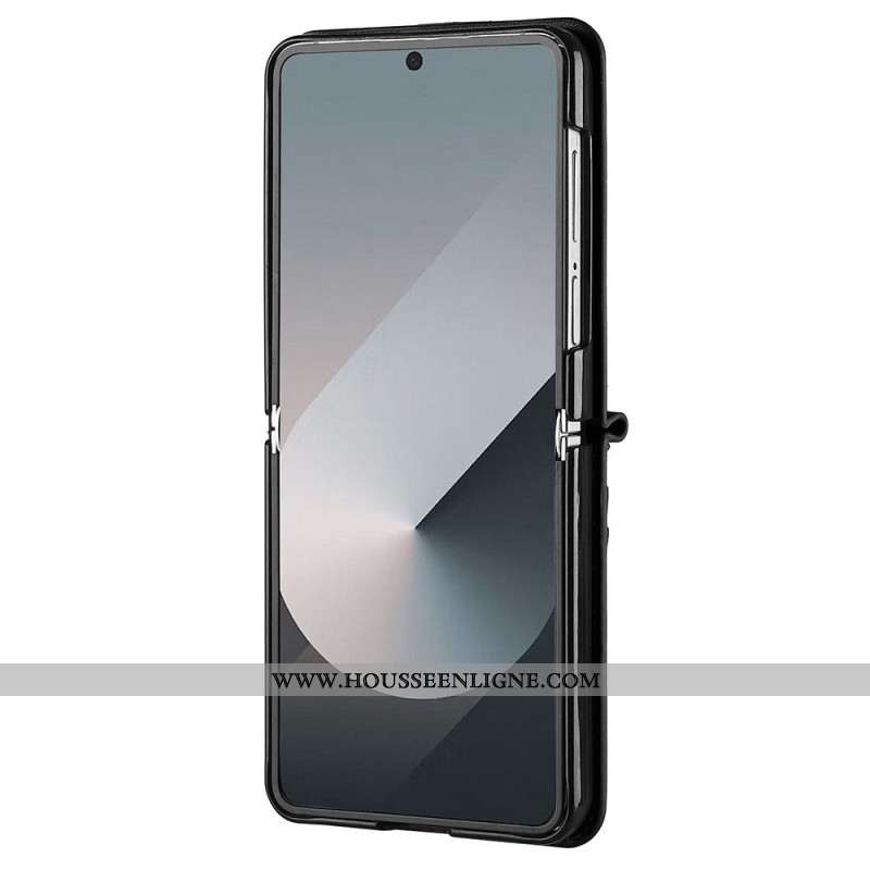 Étui Samsung Galaxy Z Flip 7 5G Style Cuir Porte-Cartes et Bandoulière