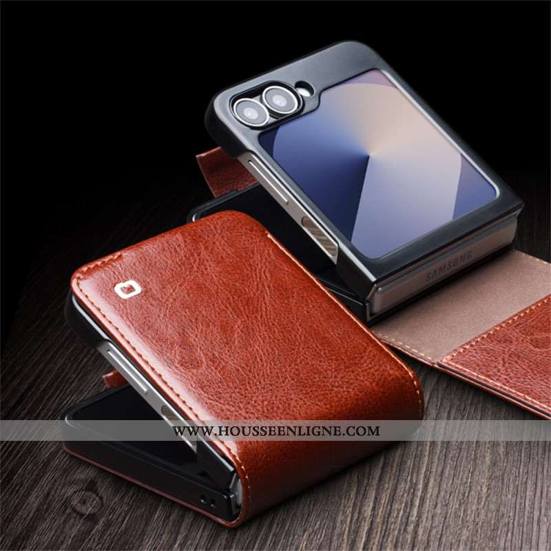 Étui Samsung Galaxy Z Flip 7 FE / Z Flip 6 Cuir Véritable