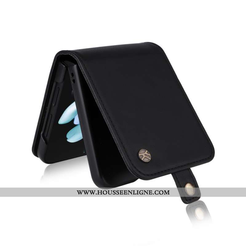 Étui Samsung Galaxy Z Flip 7 FE / Z Flip 6 Porte-Cartes et Fermoir