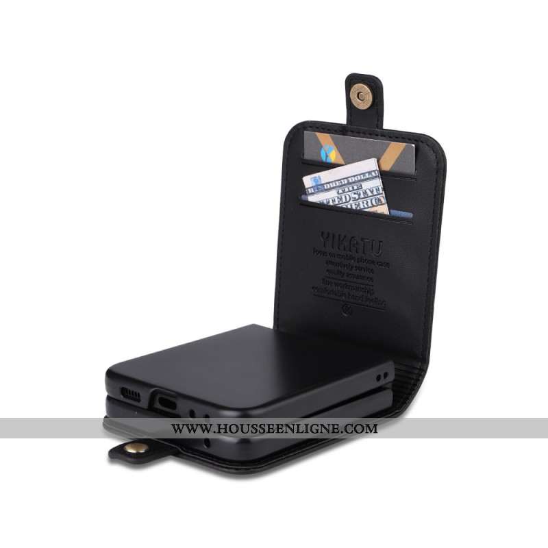 Étui Samsung Galaxy Z Flip 7 FE / Z Flip 6 Porte-Cartes et Fermoir