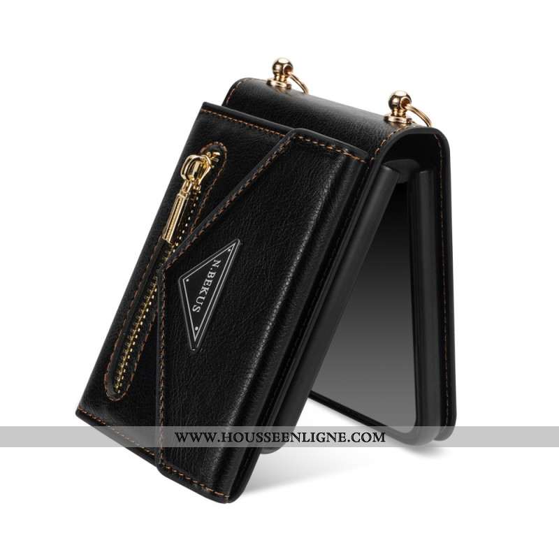 Étui Samsung Galaxy Z Flip 7 Portefeuille à Bandoulière N.BEKUS