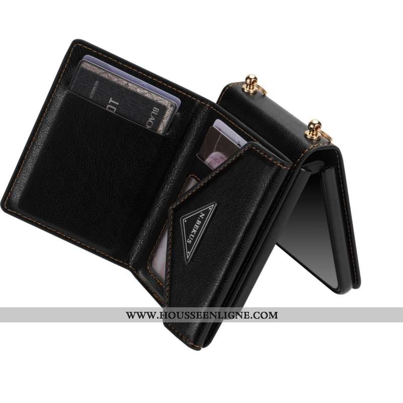 Étui Samsung Galaxy Z Flip 7 Portefeuille à Bandoulière N.BEKUS