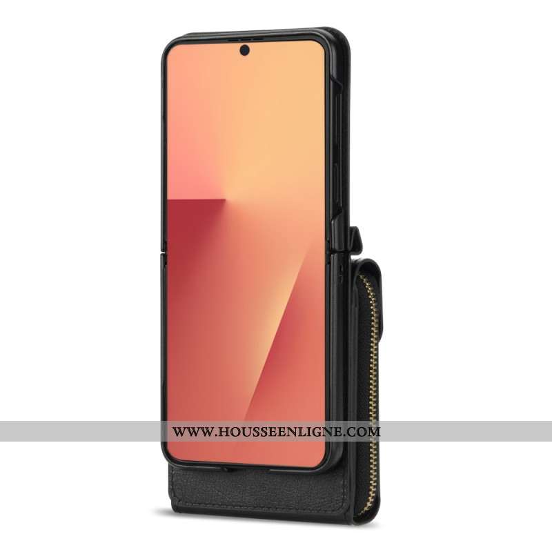 Étui Samsung Galaxy Z Flip 7 Portefeuille à Fermeture Éclair et Bandoulière