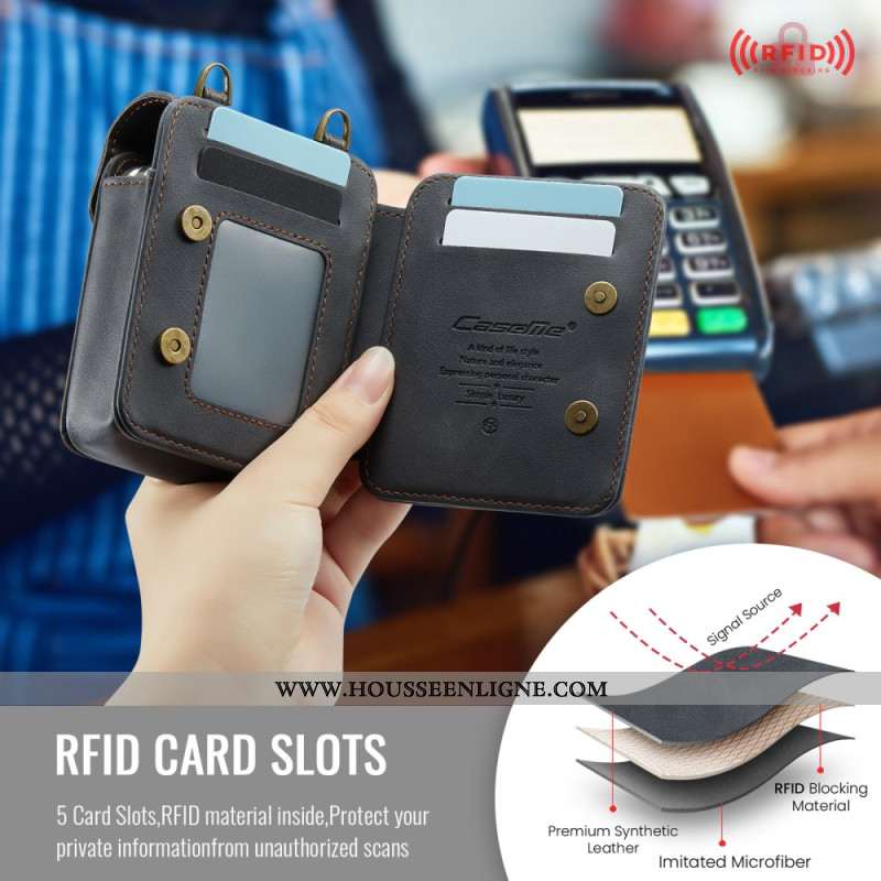 Étui Samsung Galaxy Z Flip Style Sacoche Protection RFID et Bandoulière