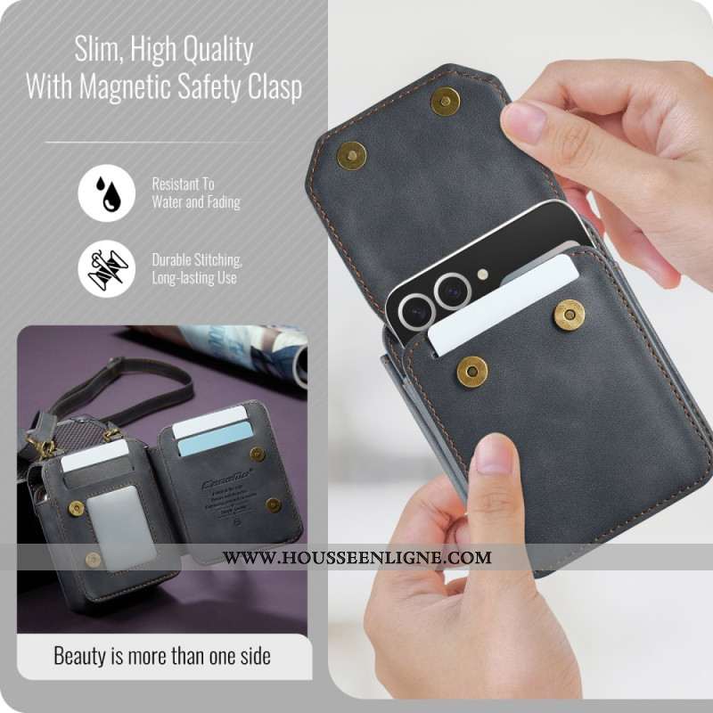 Étui Samsung Galaxy Z Flip Style Sacoche Protection RFID et Bandoulière