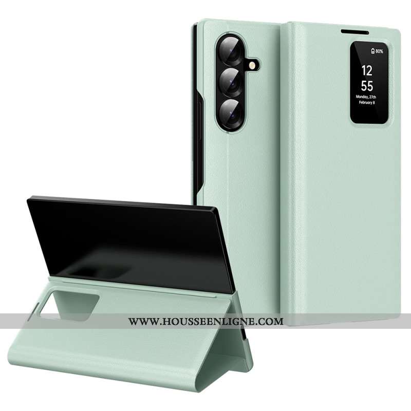 Étui Samsung Galaxy Z Fold 7 Porte-Cartes et Fenêtre Intelligente