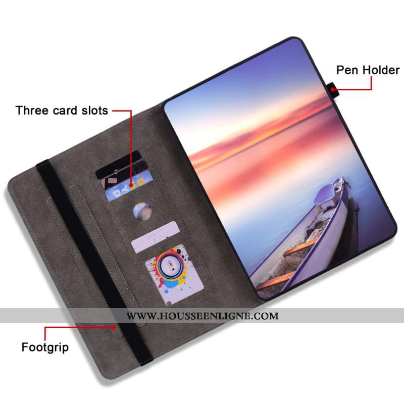 Étui Xiaomi Pad 6 / 6 Pro Effet Cuir Roses