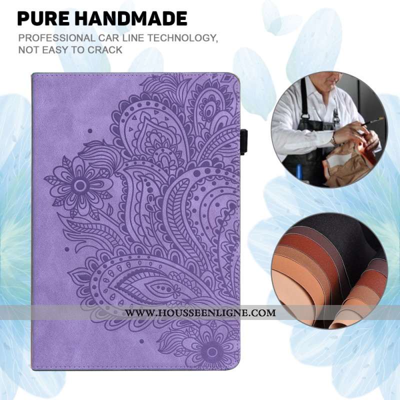 Étui Xiaomi Pad 6 Effet Cuir Floral