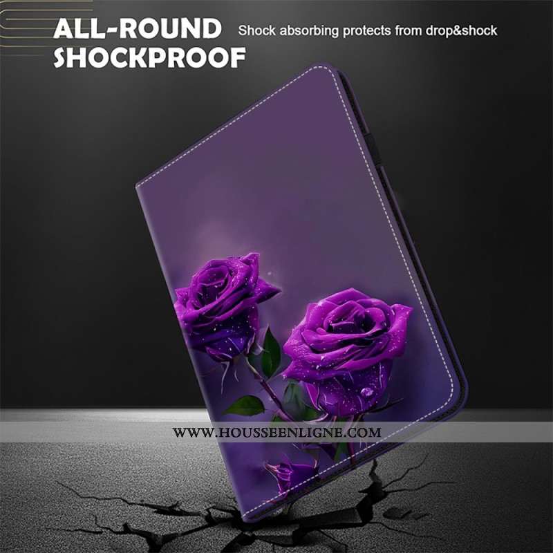 Étui Xiaomi Pad 7 / 7 Pro Roses Violettes