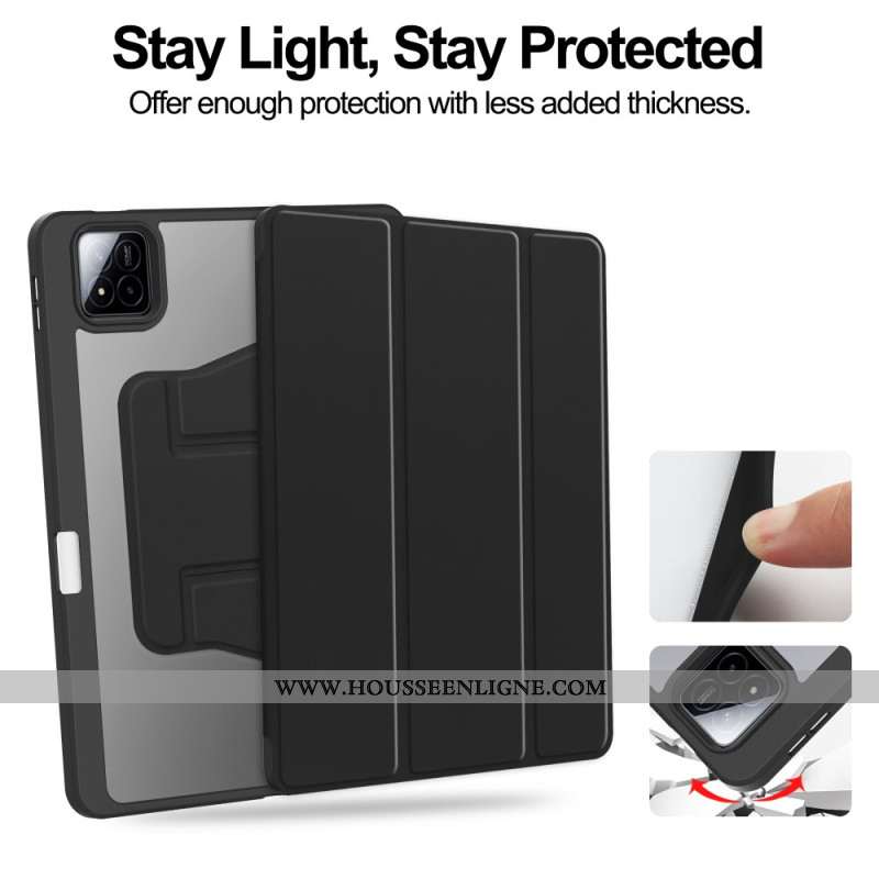 Étui Xiaomi Pad 7 / Pad 7 Pro Effet Cuir avec Support Rotatif à