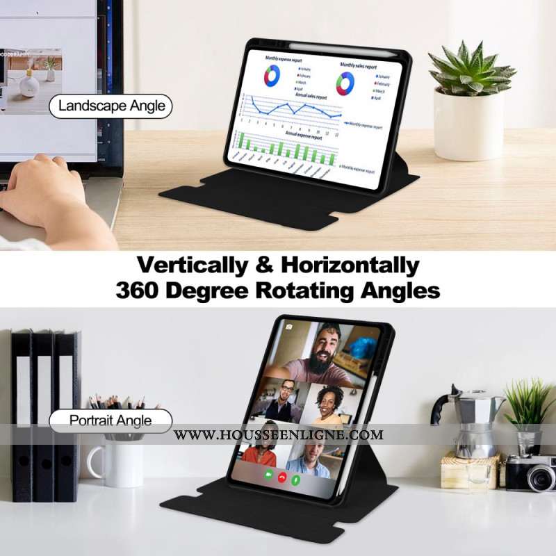 Étui Xiaomi Pad 7 Style Cuir avec Support Rotatif