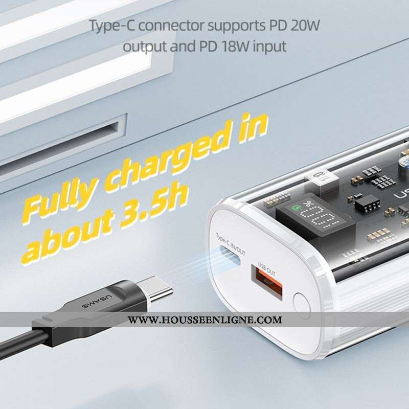 Batterie Externe 9000mAh Double Ports Affichage Digital