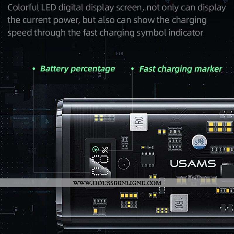 Batterie Externe 9000mAh Double Ports Affichage Digital