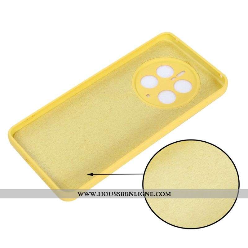 Coque Huawei Mate 50 Pro Silicone Liquide avec Lanière