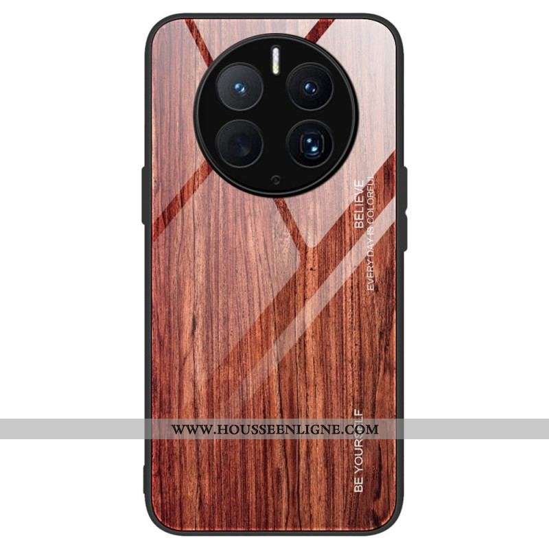 Coque Huawei Mate 50 Pro Verre Trempé Design Bois
