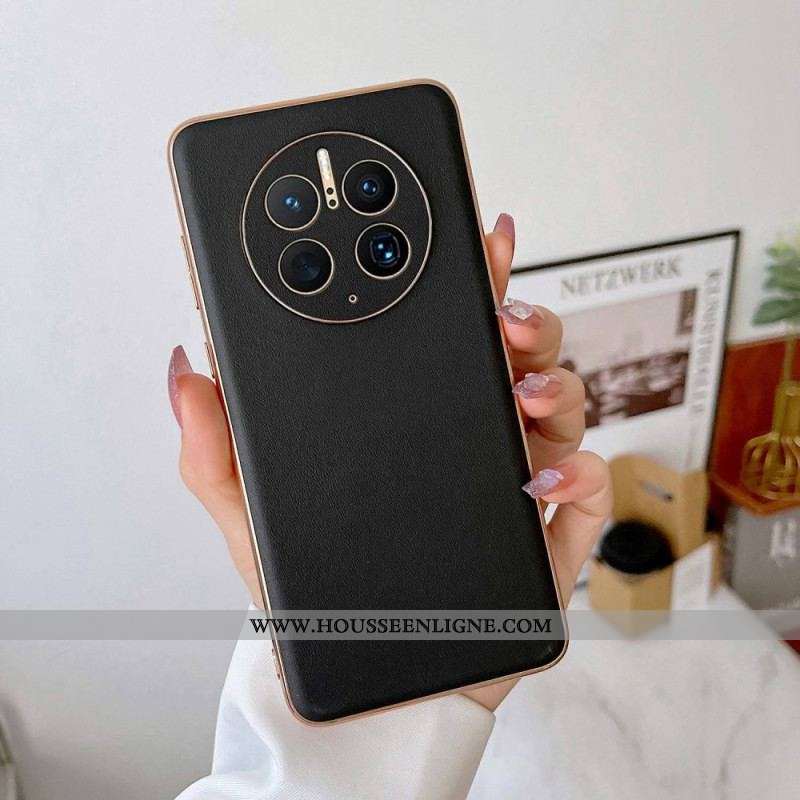 Coque Huawei Mate 50 Pro Véritable Cuir Color