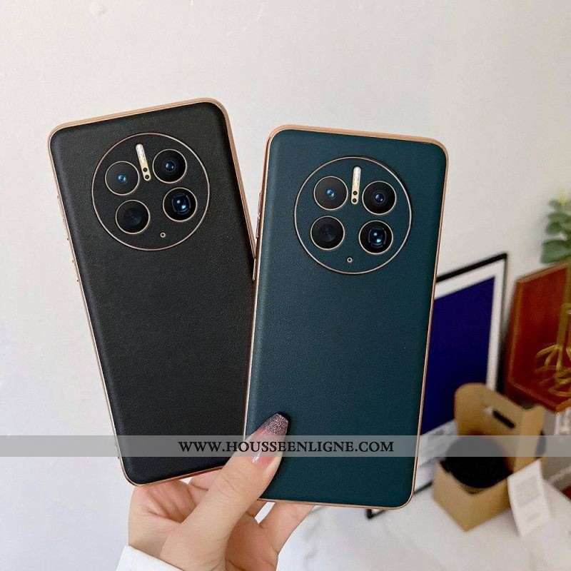 Coque Huawei Mate 50 Pro Véritable Cuir Color