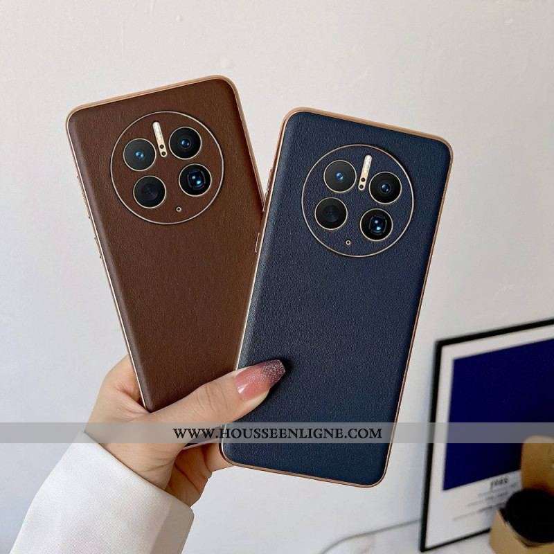 Coque Huawei Mate 50 Pro Véritable Cuir Color