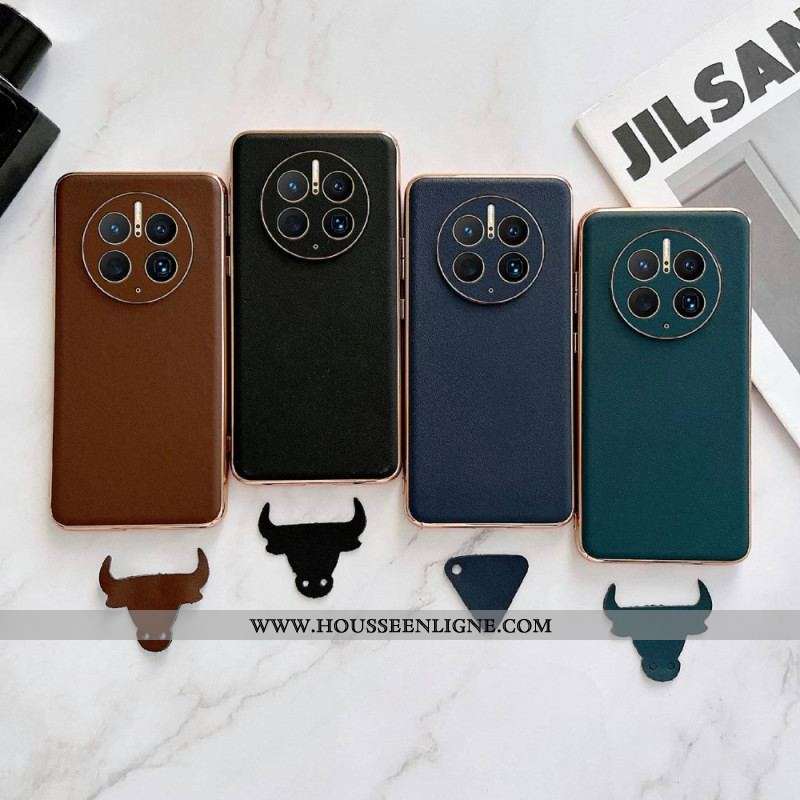 Coque Huawei Mate 50 Pro Véritable Cuir Color