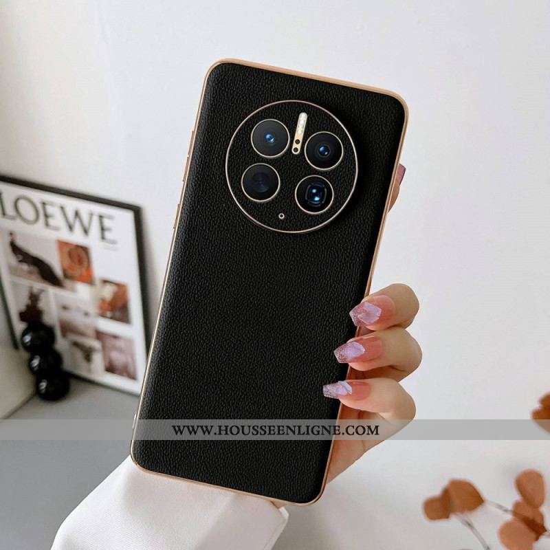 Coque Huawei Mate 50 Pro Véritable Cuir Élégance
