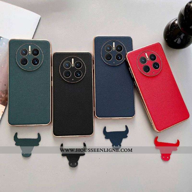 Coque Huawei Mate 50 Pro Véritable Cuir Élégance