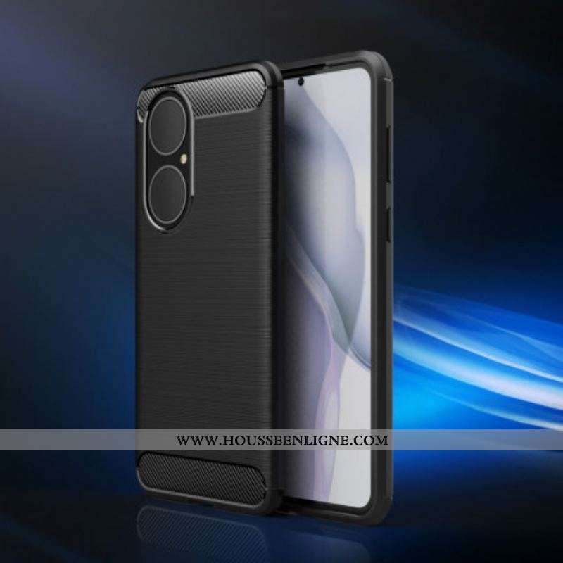 Coque Huawei P50 Fibre Carbone Brossée