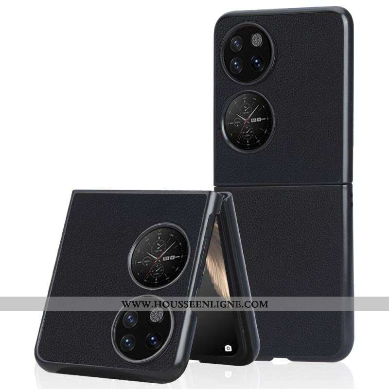 Coque Huawei P50 Pocket Effet Cuir Litchi