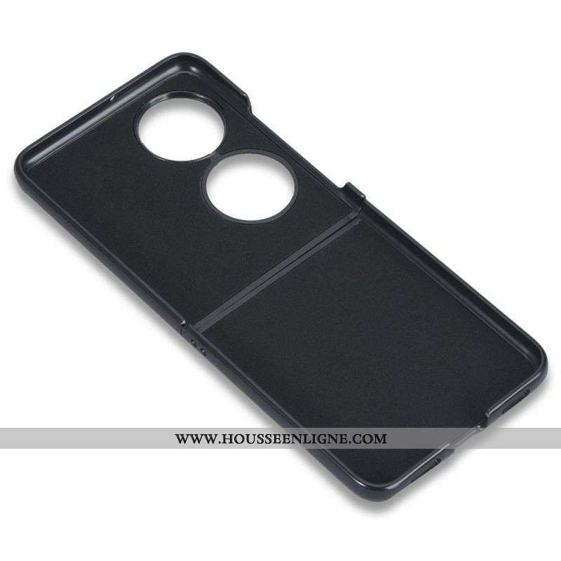 Coque Huawei P50 Pocket Effet Cuir Litchi