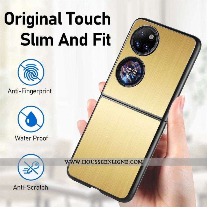 Coque Huawei P50 Pocket Effet Métal Brossé