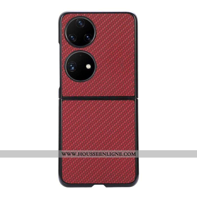 Coque Huawei P50 Pocket Fibre Carbone Texturée