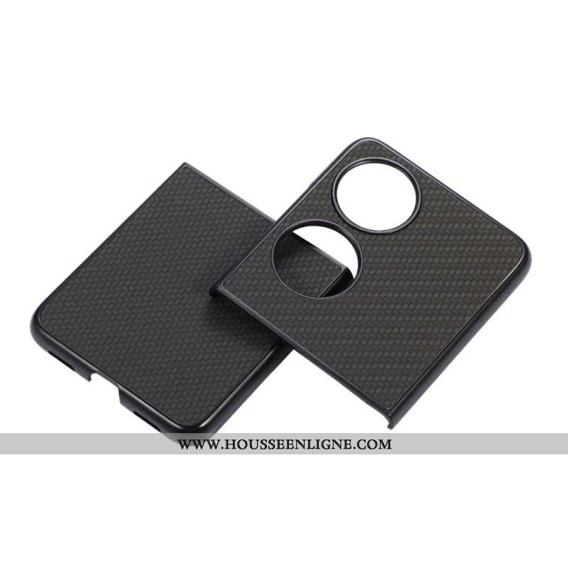 Coque Huawei P50 Pocket Fibre Carbone Texturée