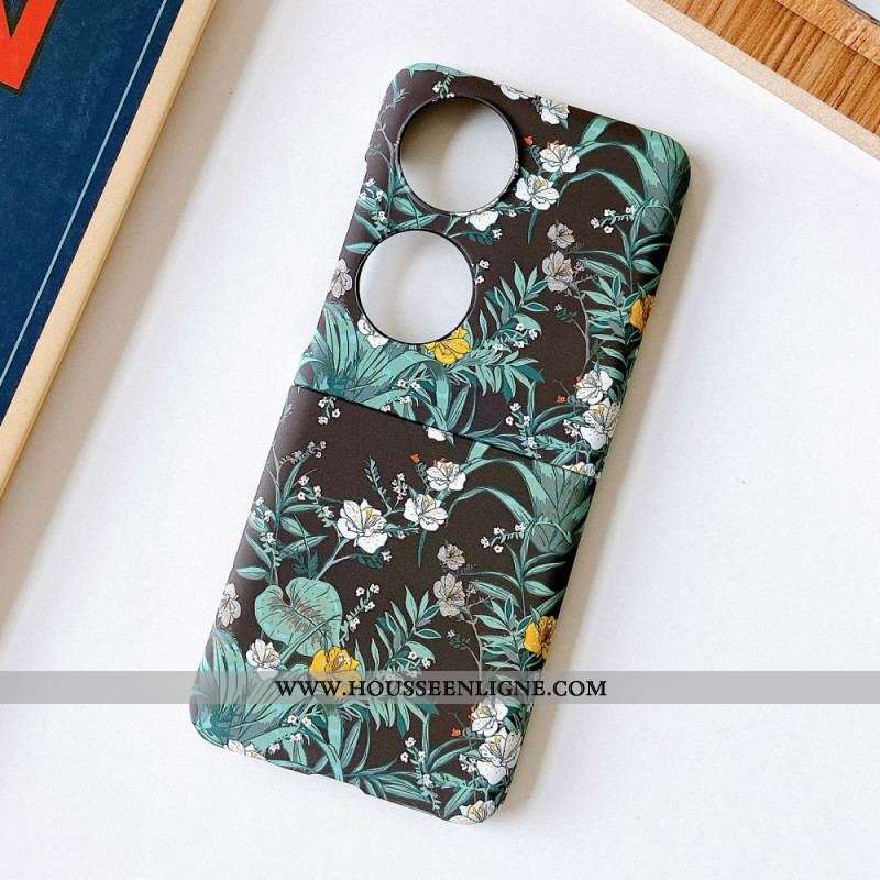 Coque Huawei P50 Pocket Fleurs