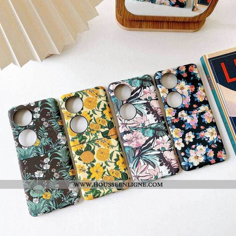 Coque Huawei P50 Pocket Fleurs